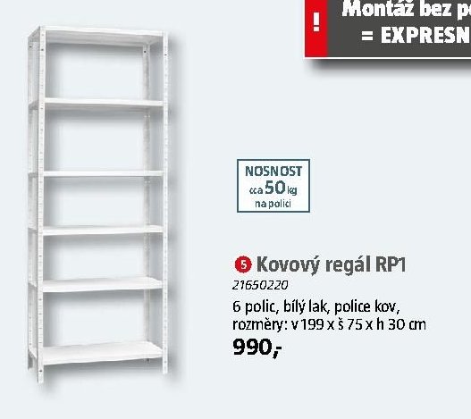 Kovový regál RP1