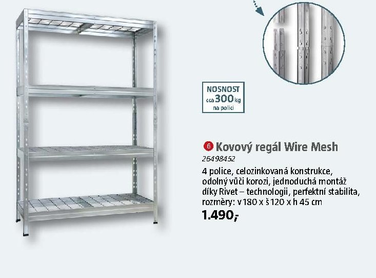Kovový regál Wire Mesh