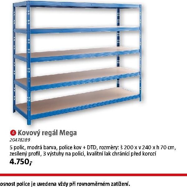 Kovový regál Mega