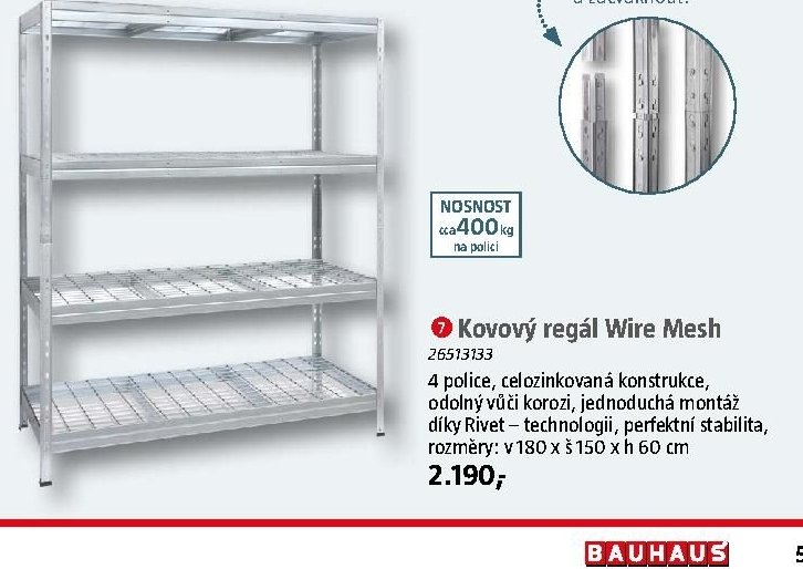 Kovový regál Wire Mesh