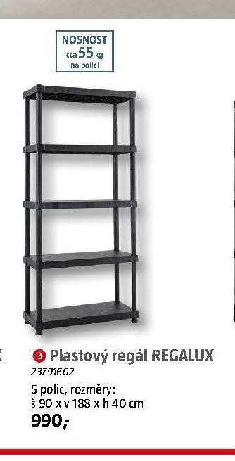 Plastový regál REGALUX 23791602