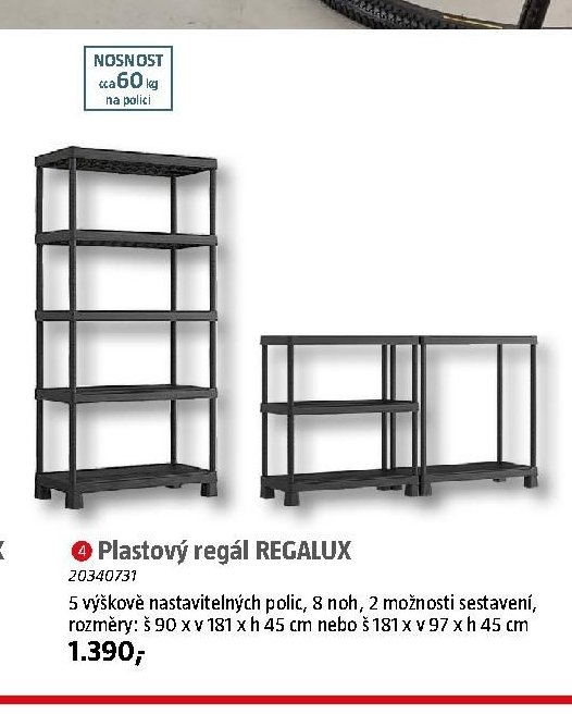 Plastový regál REGALUX 20340731