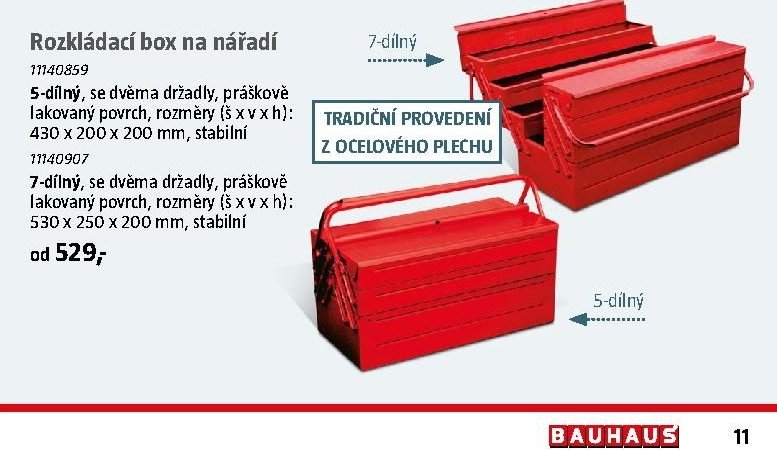 Rozkládací box na nářadí