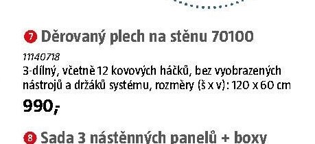Děrovaný plech na stěnu 70100