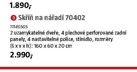 Skříň na nářadí 70402