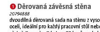Děrovaná závěsná stěna