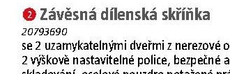 Závěsná dílenská skříňka