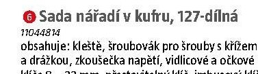 Sada nářadí v kufru, 127-dílná