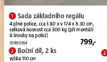 Sada základního regálu