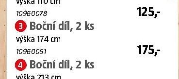 Boční díl, 2 ks