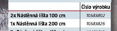 Nástěnná lišta 100 cm