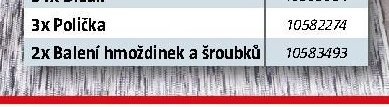 Balení hmoždinek a šroubků