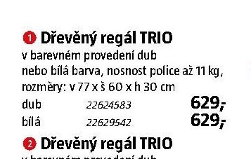 Dřevěný regál TRIO