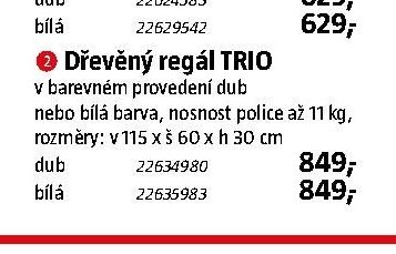 Dřevěný regál TRIO