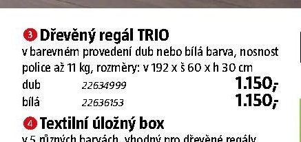 Dřevěný regál TRIO
