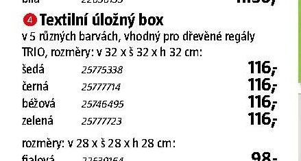 Textilní úložný box
