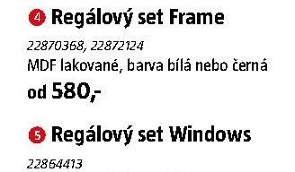 Regálový set Frame