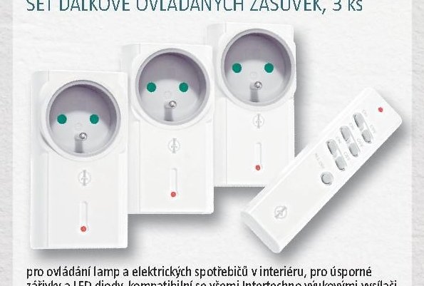 SET DÁLKOVĚ OVLÁDANÝCH ZÁSUVEK, 3 ks