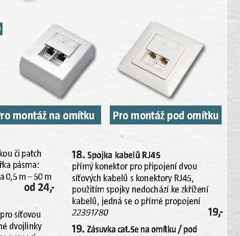 Spojka kabelů RJ45