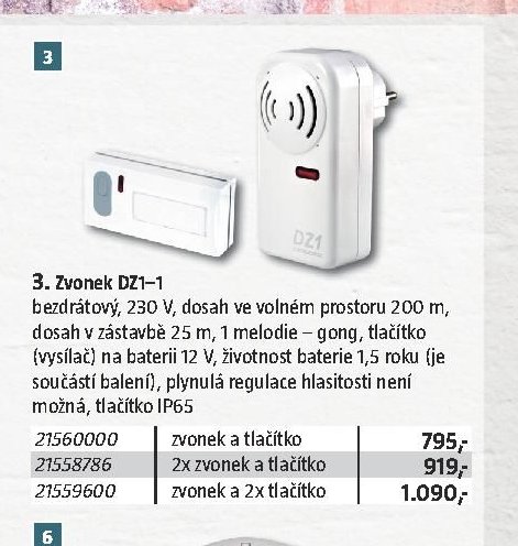 Zvonek DZ1-1