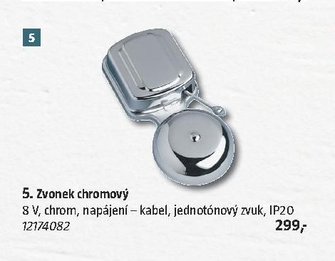 Zvonek chromový