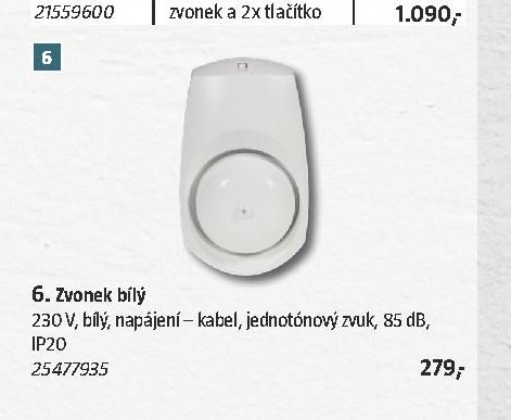 Zvonek bílý