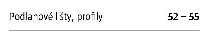 Podlahové lišty, profily