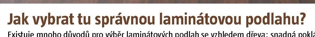 laminátová podlaha