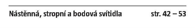 Nástěnná, stropní a bodová svítidla
