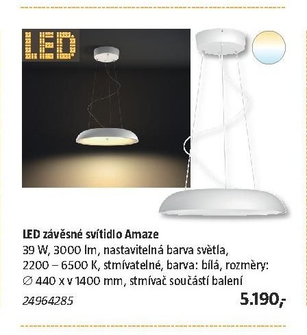 LED závěsné svítidlo Amaze