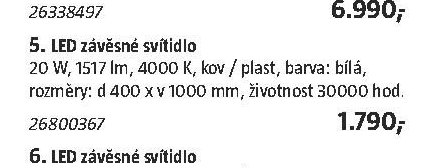 LED závěsné svítidlo