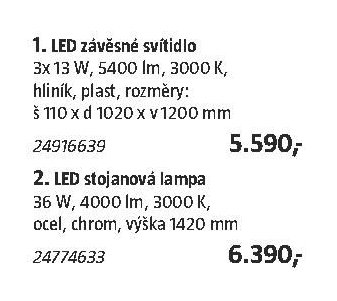 LED závěsné svítidlo