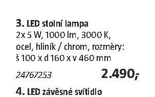 LED stolní lampa