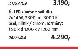 LED závěsné svítidlo