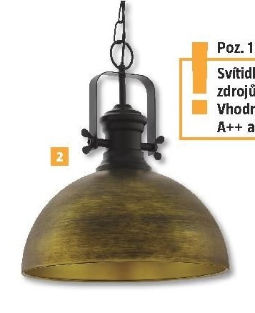 Závěsné svítidlo (číslo 2 - horní vpravo)