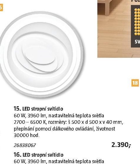 15. LED stropní svítidlo