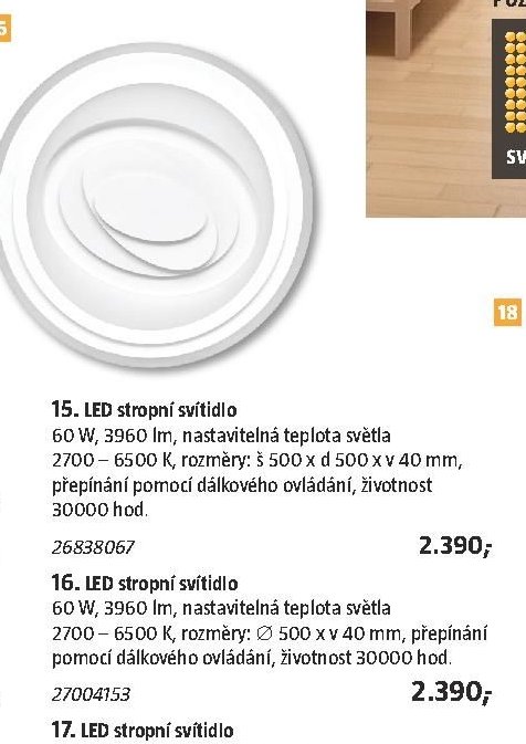 16. LED stropní svítidlo