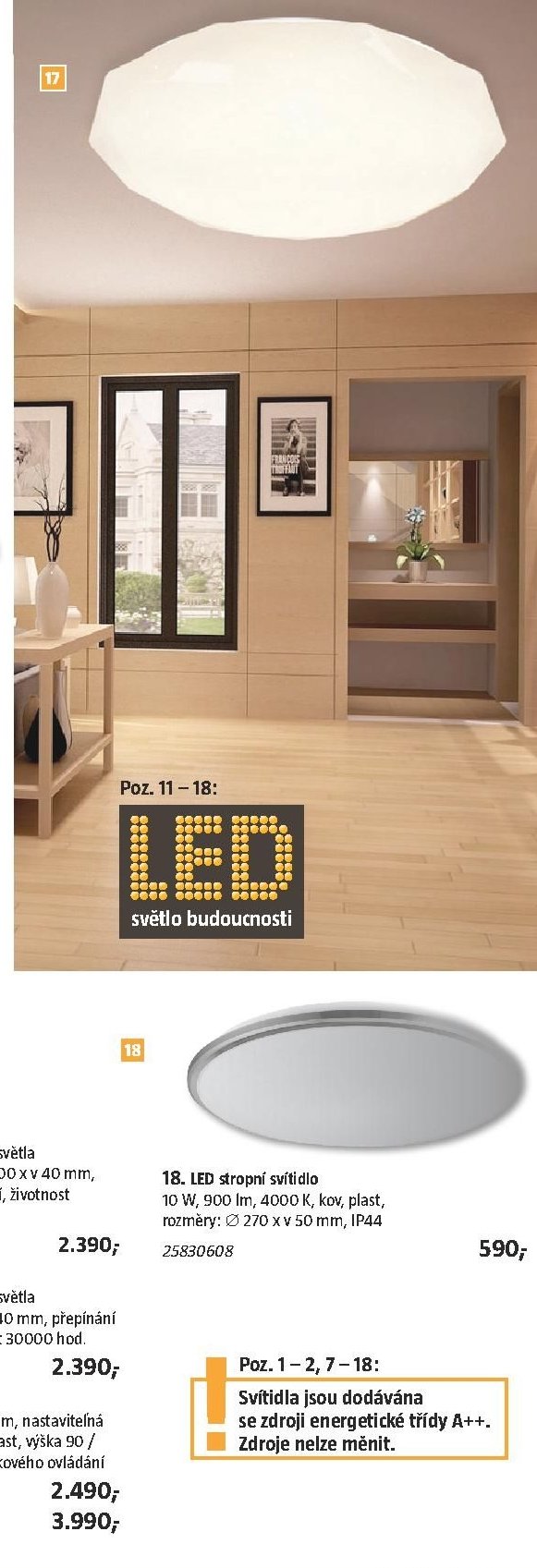 17. LED stropní svítidlo