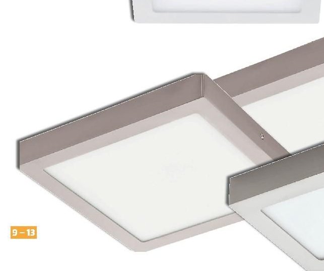 LED svítidlo Tinus 22 W, 2600 lm, 3000 K, hliníkový odlitek, matný nikl, rozměry: š 300 x d 300 x v 38 mm 23186378