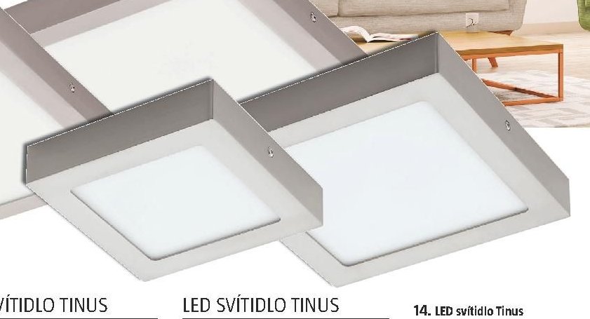 LED svítidlo Tinus 18 W, 2080 lm, rozměry: š 225 x d 225 x v 35 mm 24656661