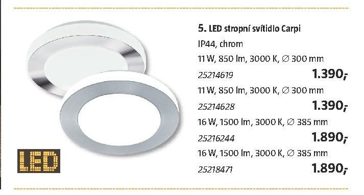 5. LED stropní svítidlo Carpi