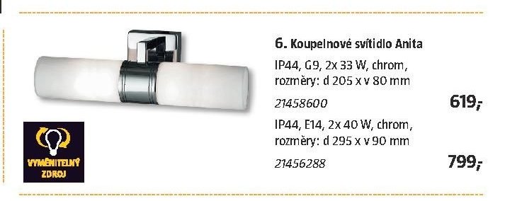 6. Koupelnové svítidlo Anita