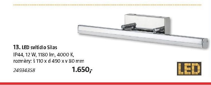 13. LED svítidlo Silas