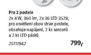 LED pásek s pohybovým čidlem Pro 2 postele