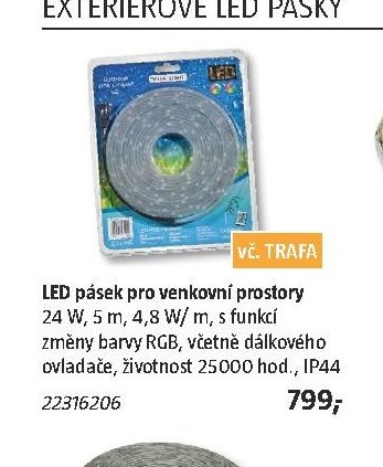 LED pásek pro venkovní prostory