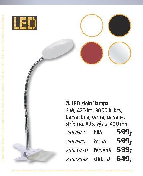 3. LED stolní lampa