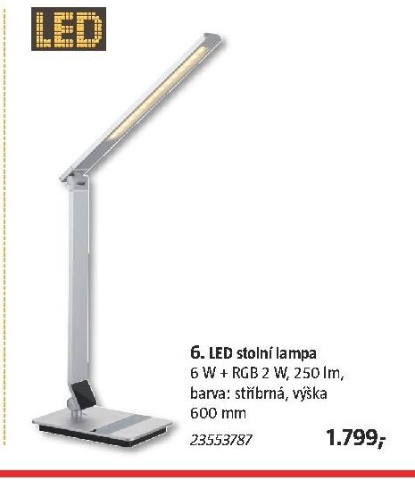 6. LED stolní lampa
