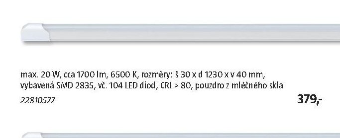 LED SVĚTELNÁ LIŠTA, max. 20 W, 22810577