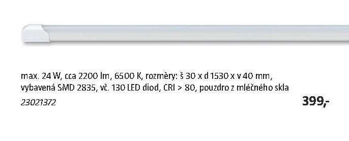 LED SVĚTELNÁ LIŠTA, max. 24 W, 23021372