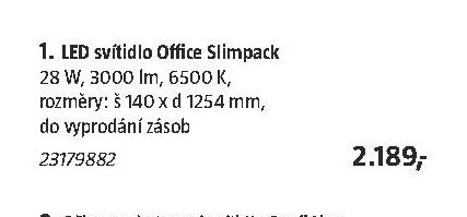 LED svítidlo Office Slimpack
